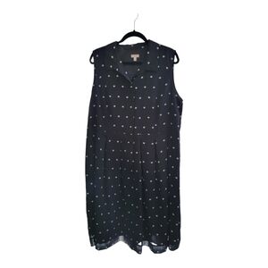 Talbots Womens Dress 16W Black/white floral print